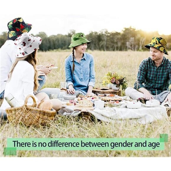 4 Pack Unisex Print Bucket Hats, Cotton Beach Sun Hat for Women Summer Travel main image 7
